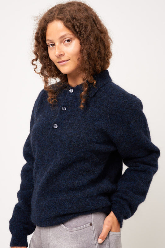 Mohair Polo Navy