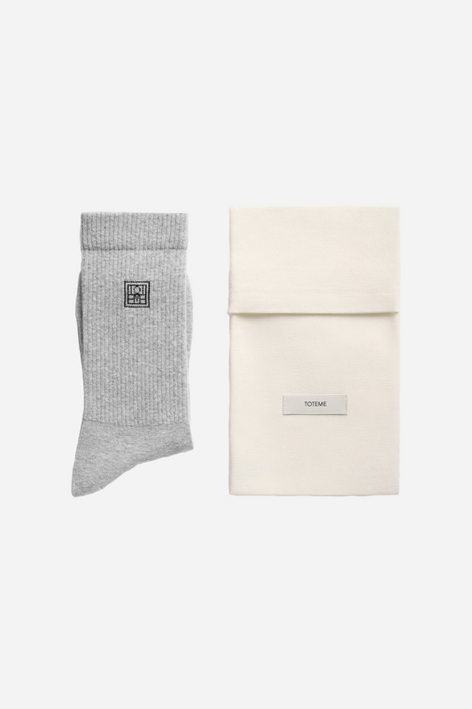 Monogram Socks Light Grey