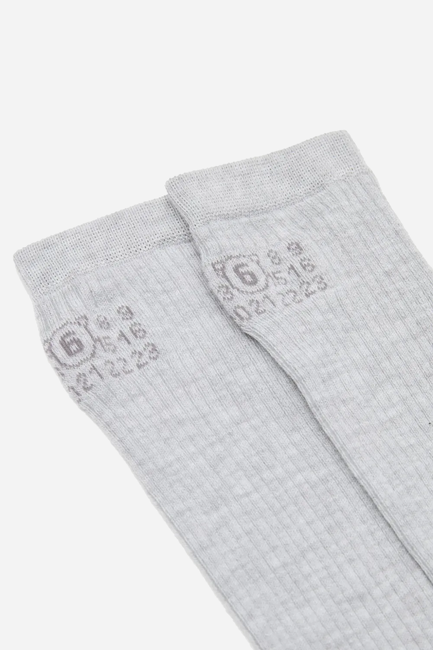 Numeric Ribbed Socks Heather Grey