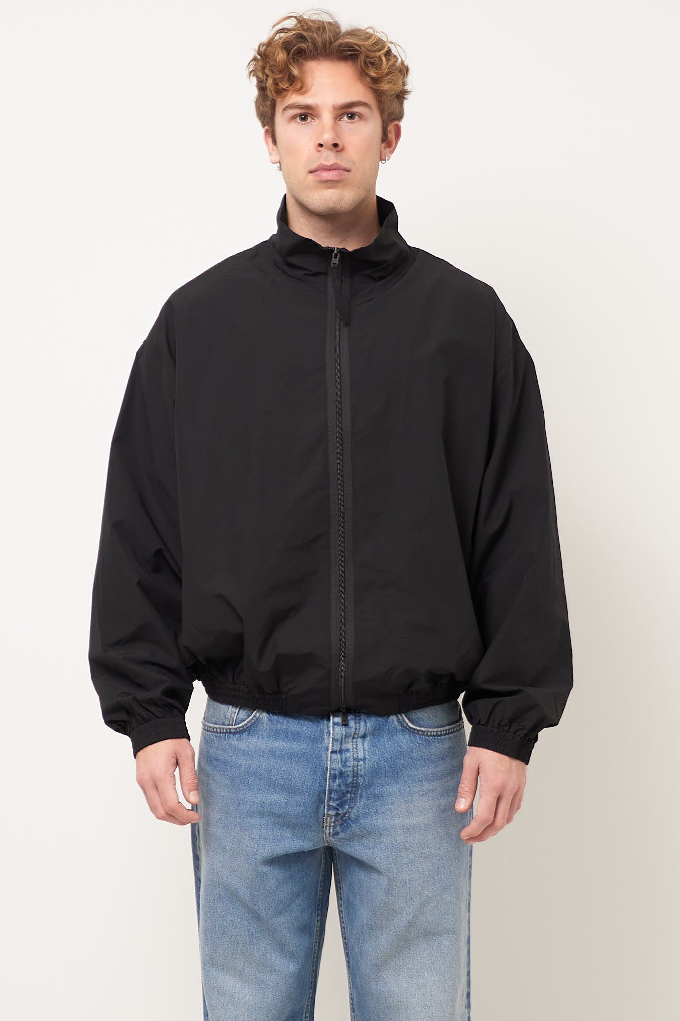 Nylon Bomber Jacket Black