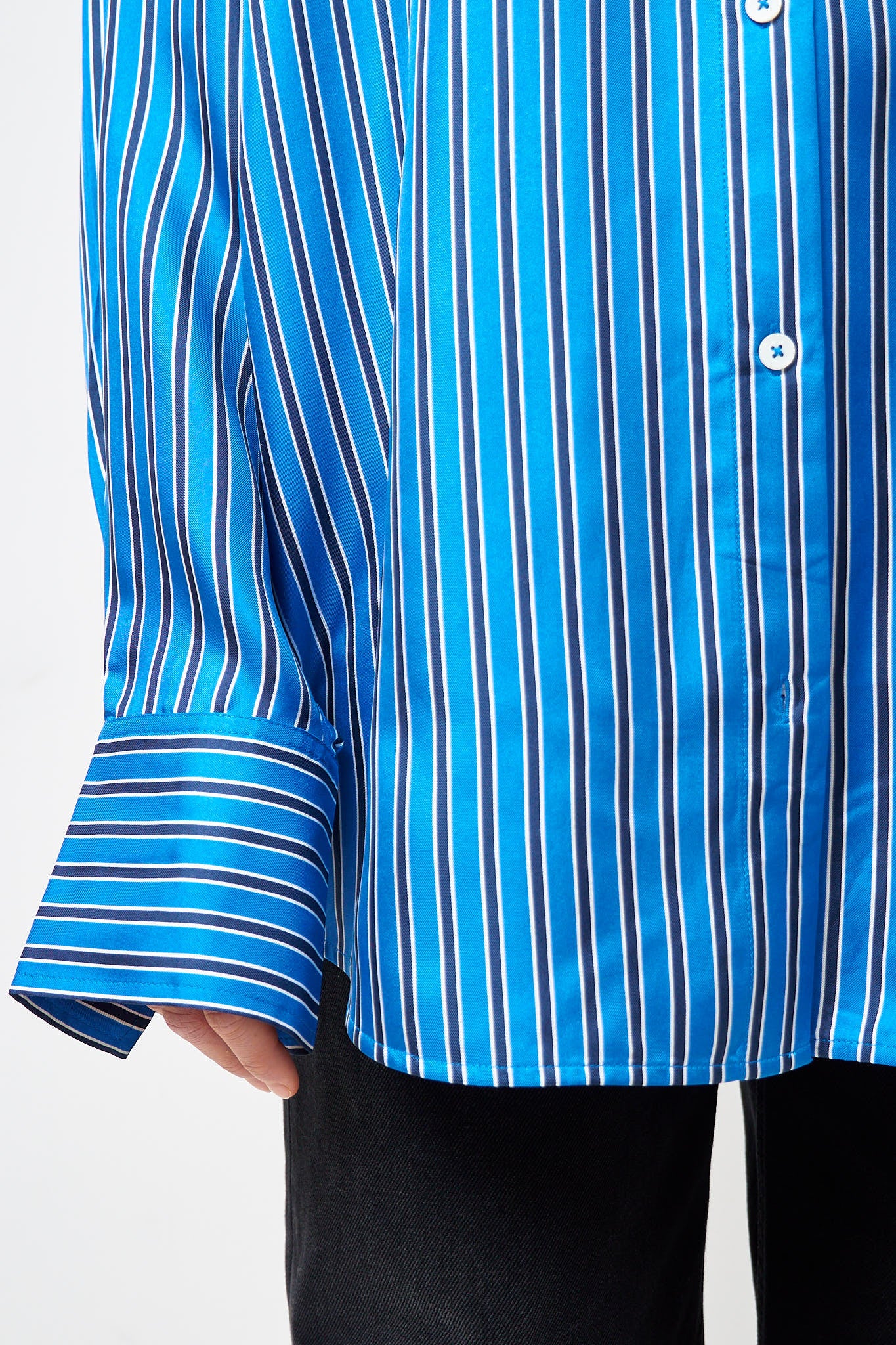 Oversized Striped Shirt Blue/Navy