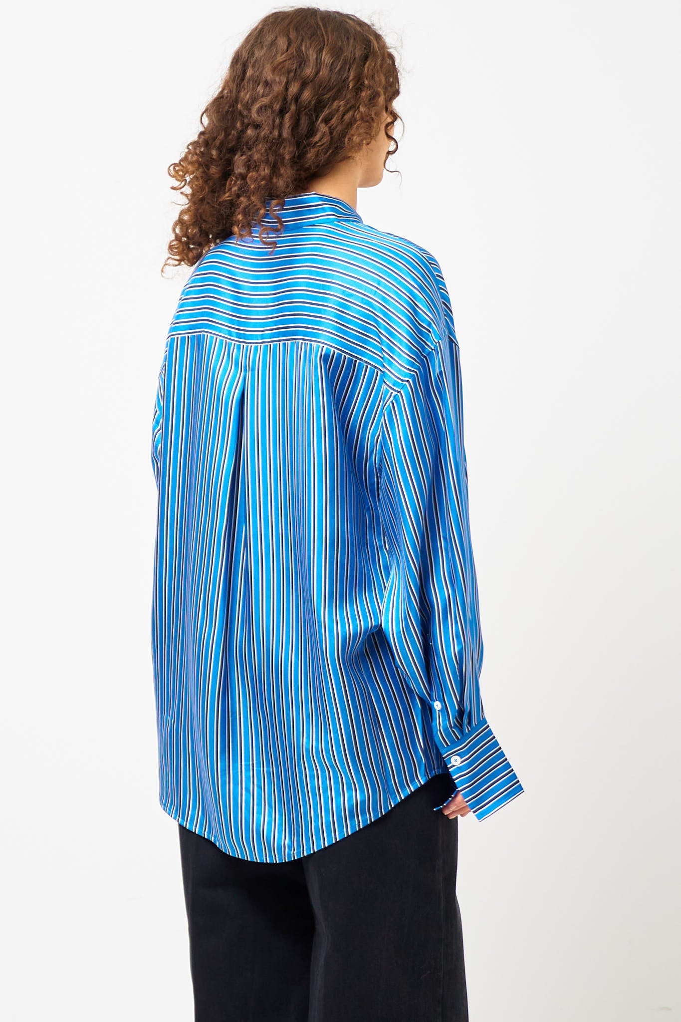 Oversized Striped Shirt Blue/Navy