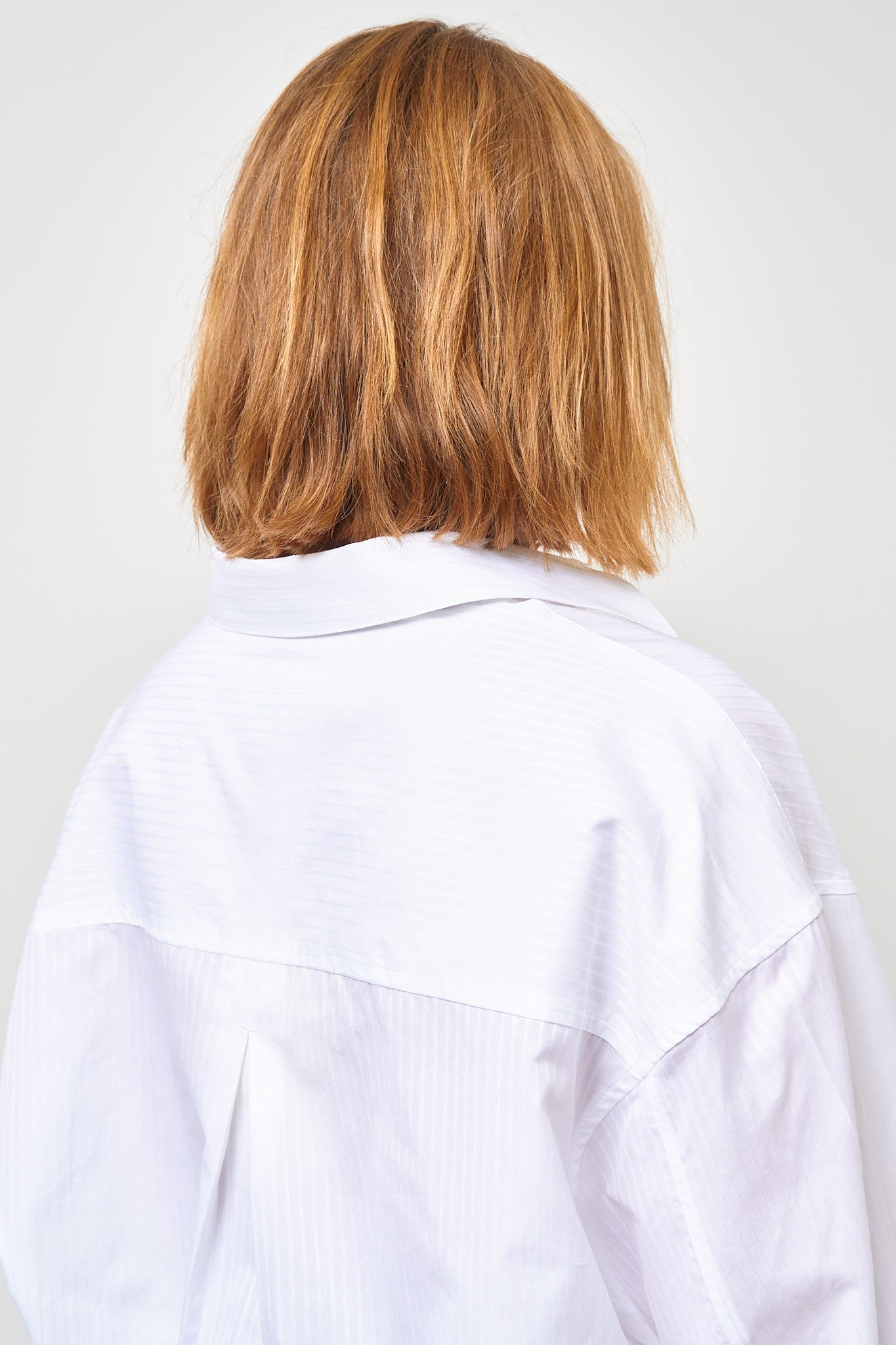 Oversized Striped Shirt White