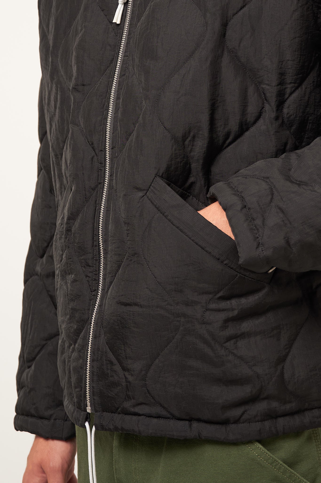 Padded quilted jacket Black