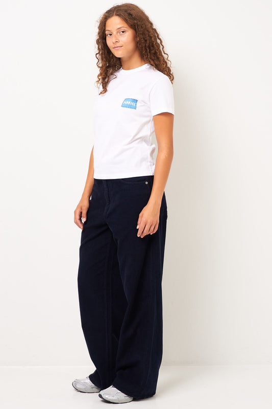 Patch T-Shirt Lily White/Sky Blue