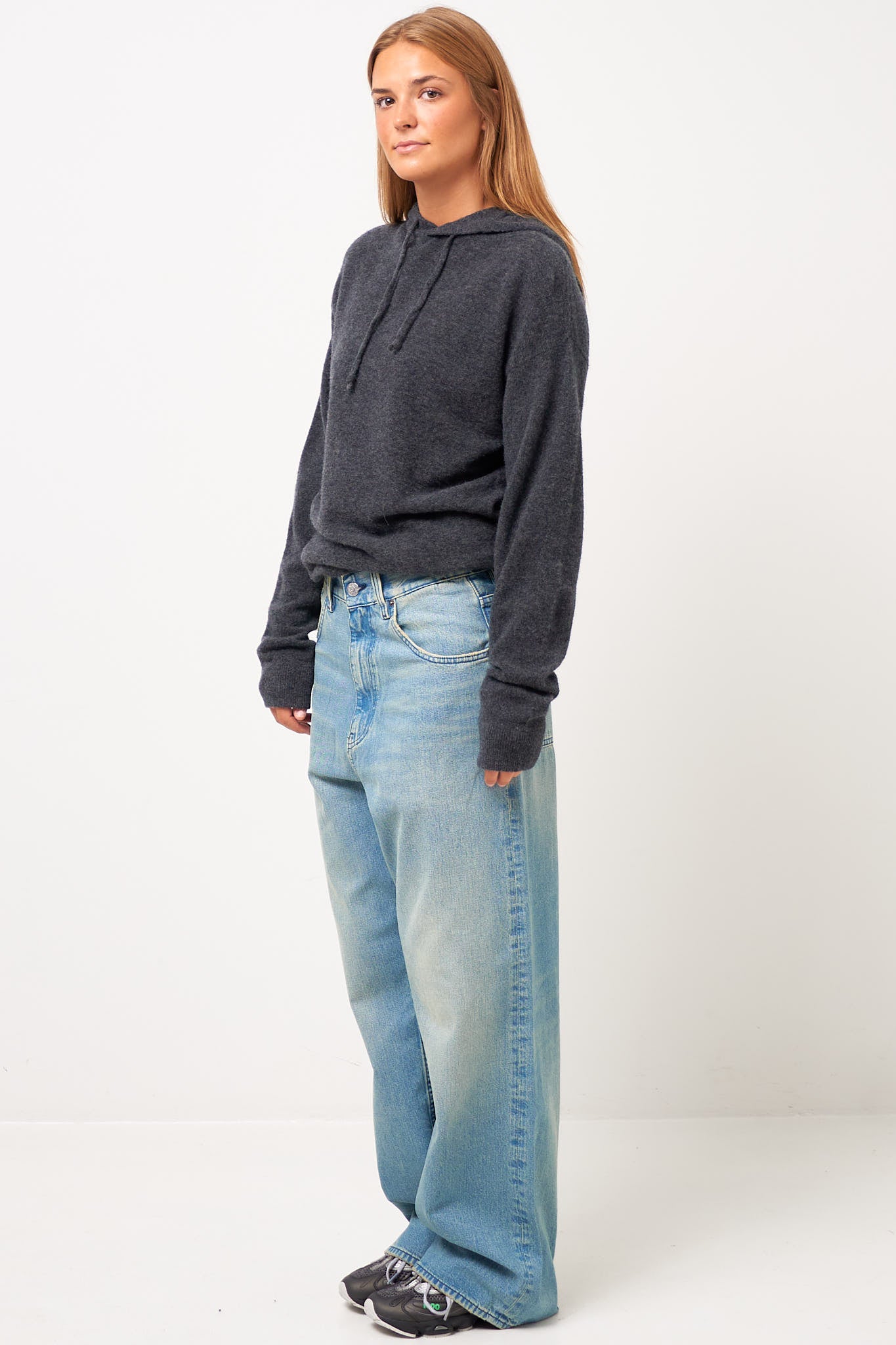 Raxow Hooded Sweater Charcoal Melange