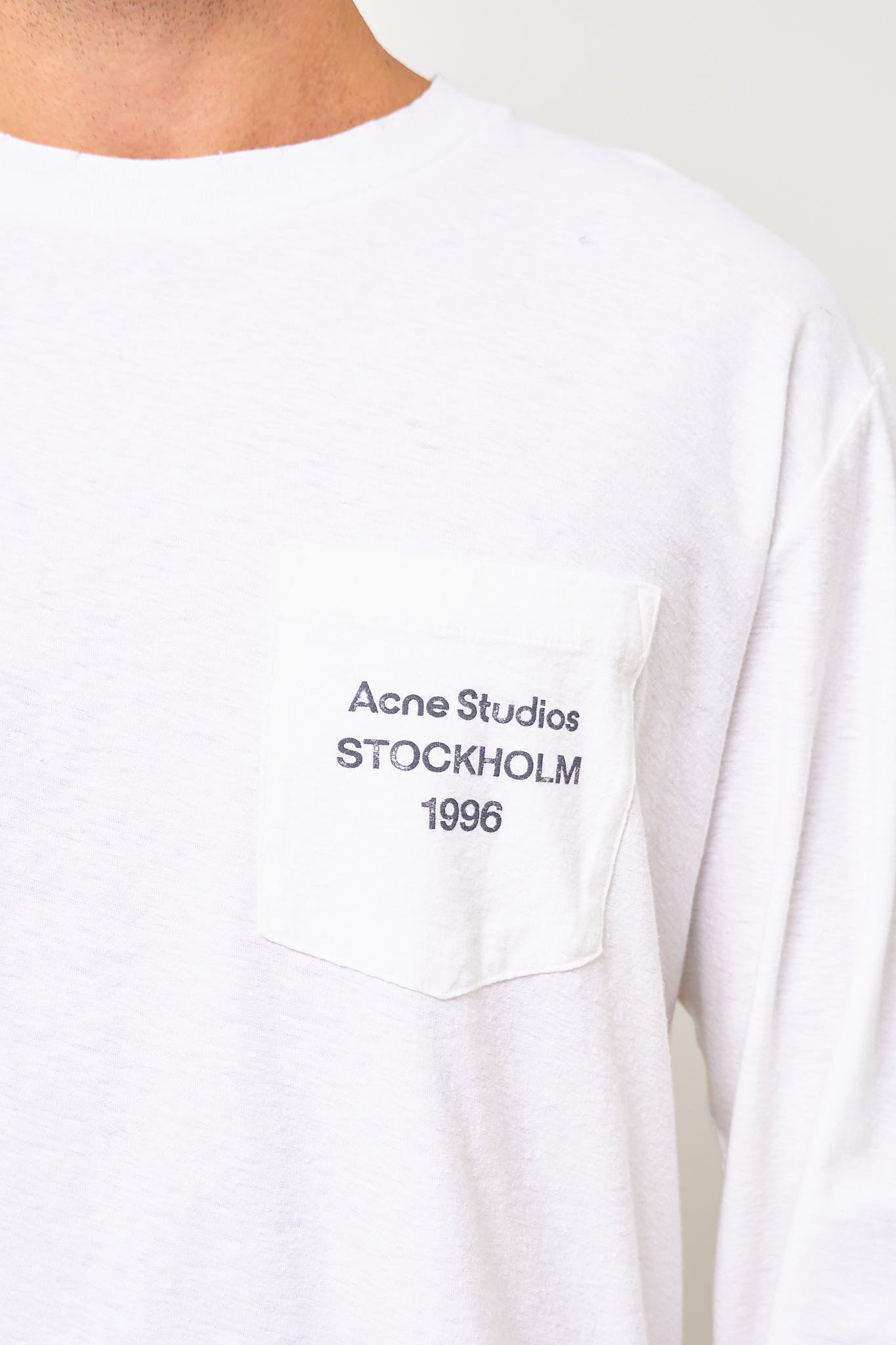 Relaxed Fit L/S Logo T-Shirt Off White