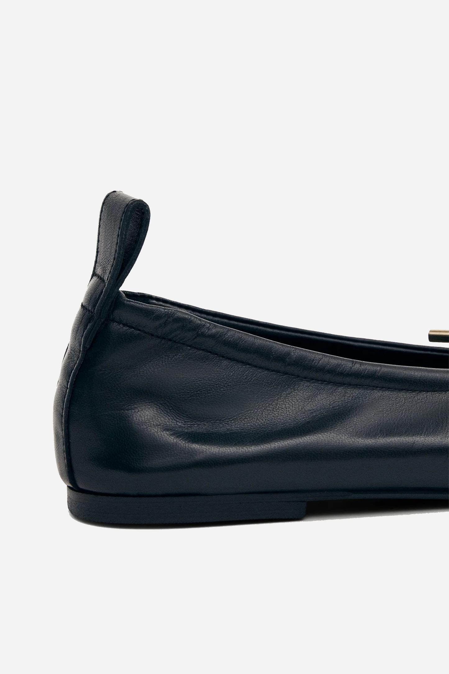Rosalind Black Leather Ballet Flats
