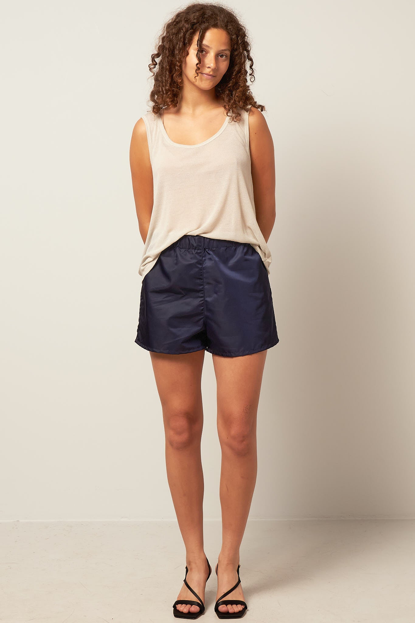 Ada Nylon Shorts Navy