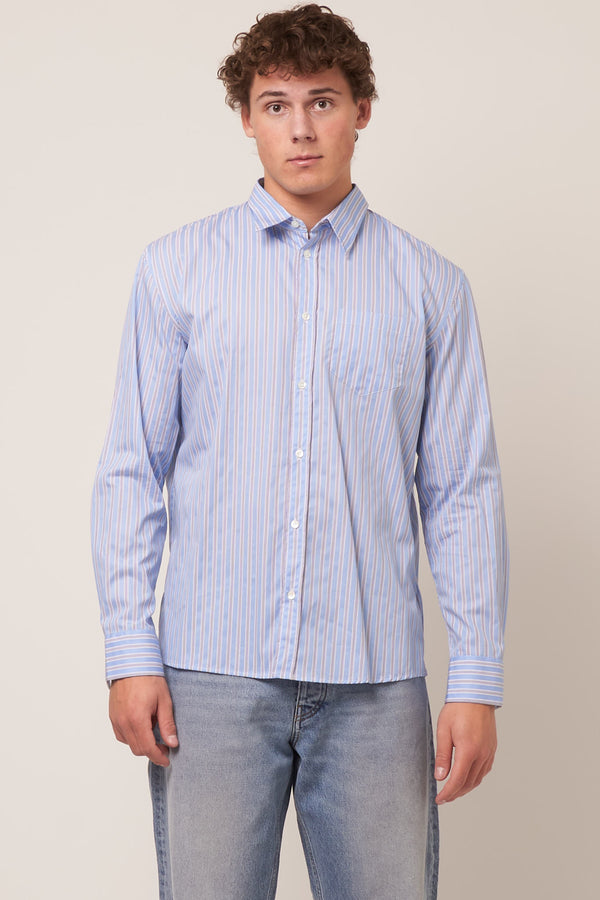 Brook Shirt Blue/White/Navy Stripe