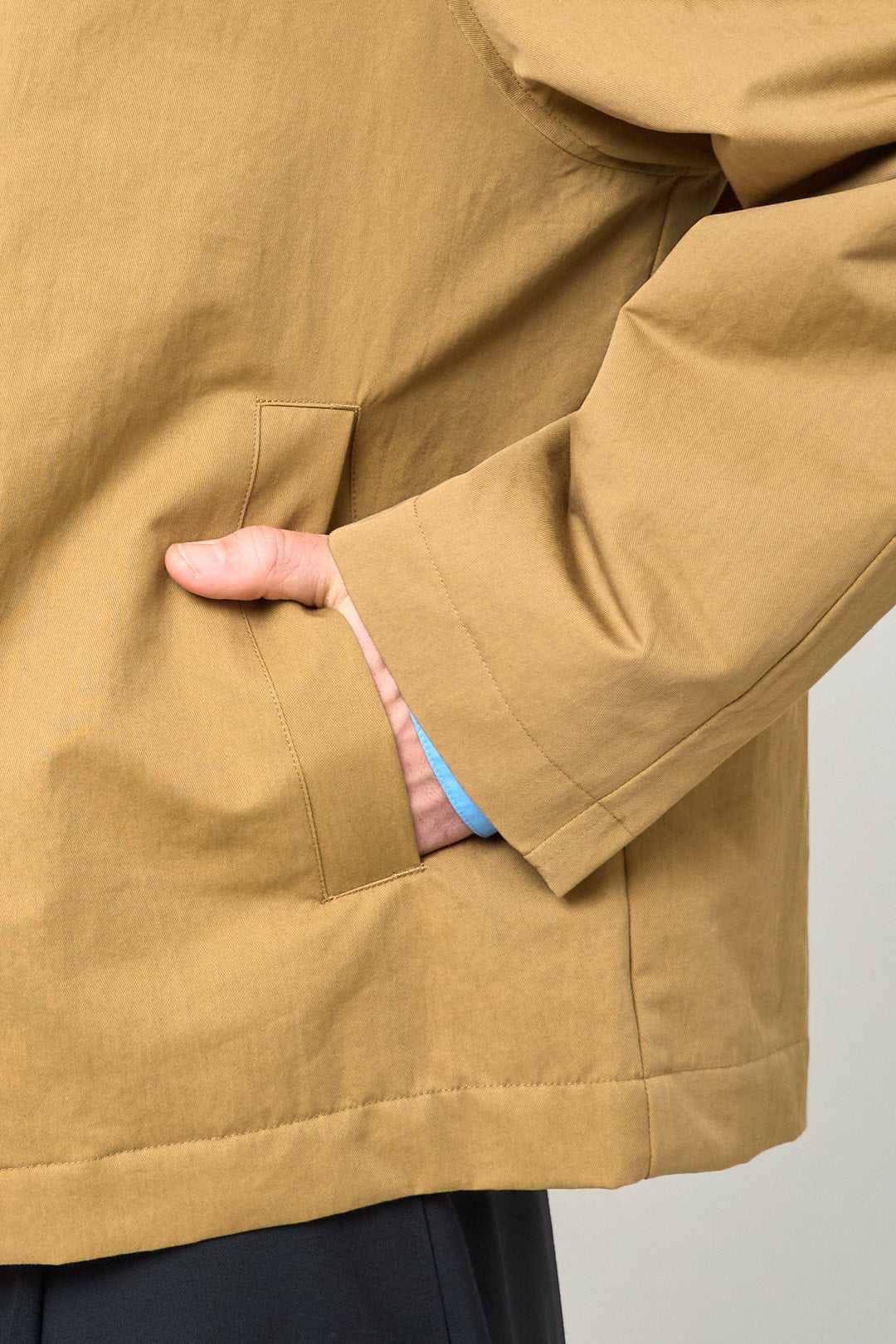 Short Raglan Coat Dark Sand