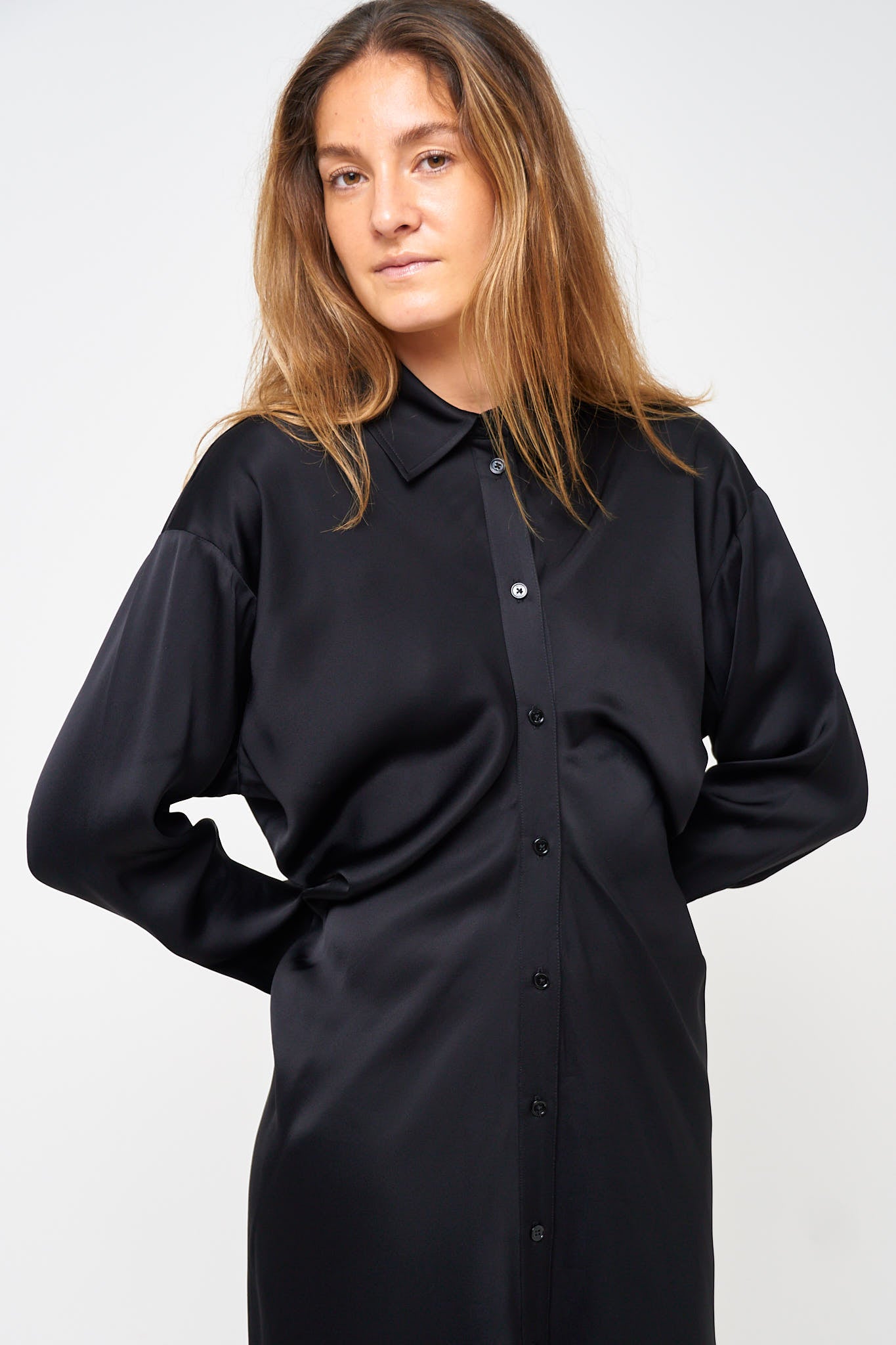 Slouch Shirtdress Black
