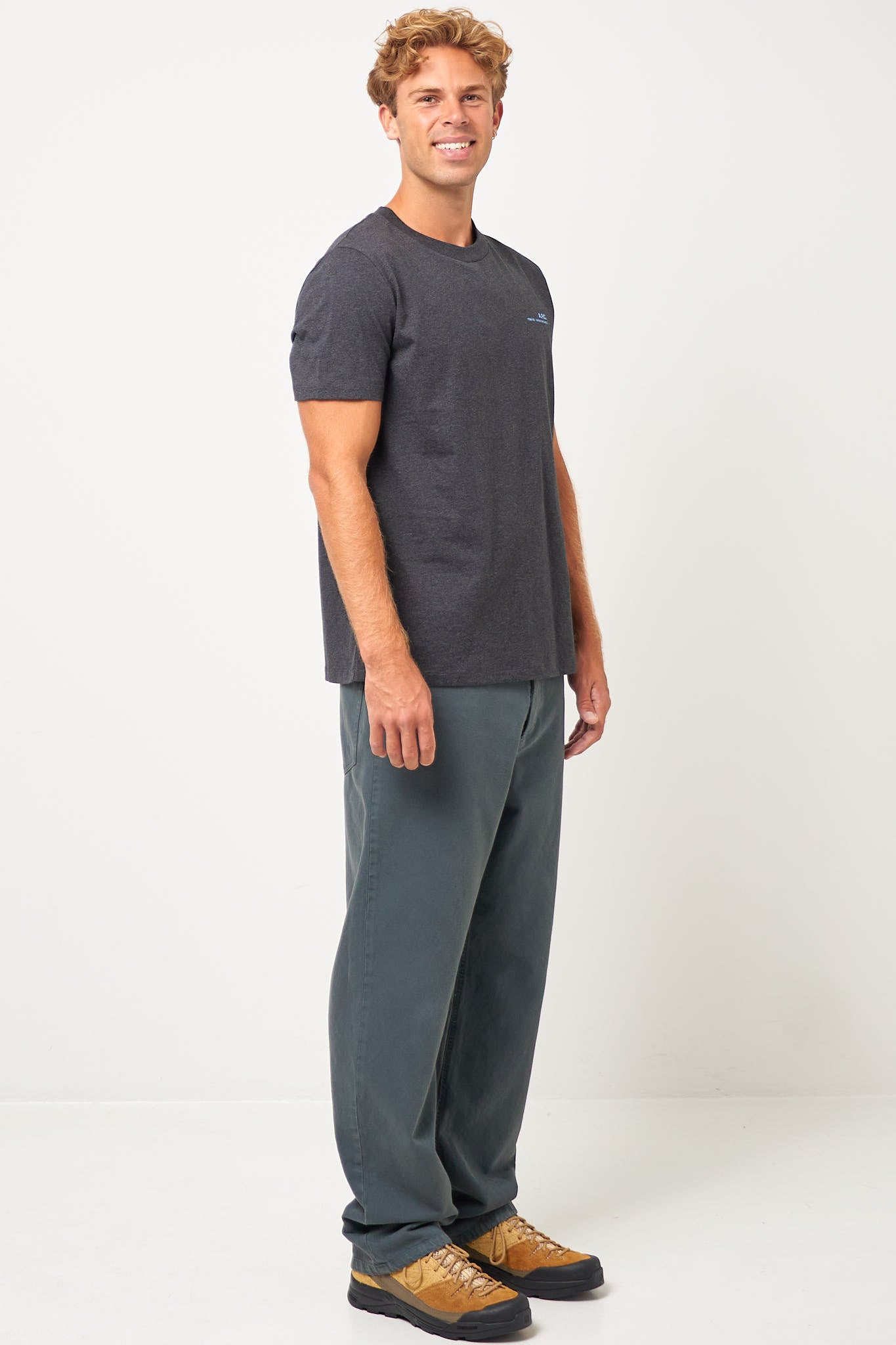 Standard APC T-Shirt Anthracite Grey/Blue