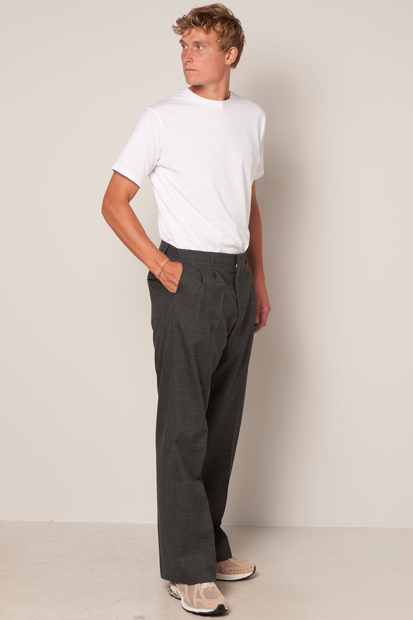 Wide Pleated Trouser Antracite