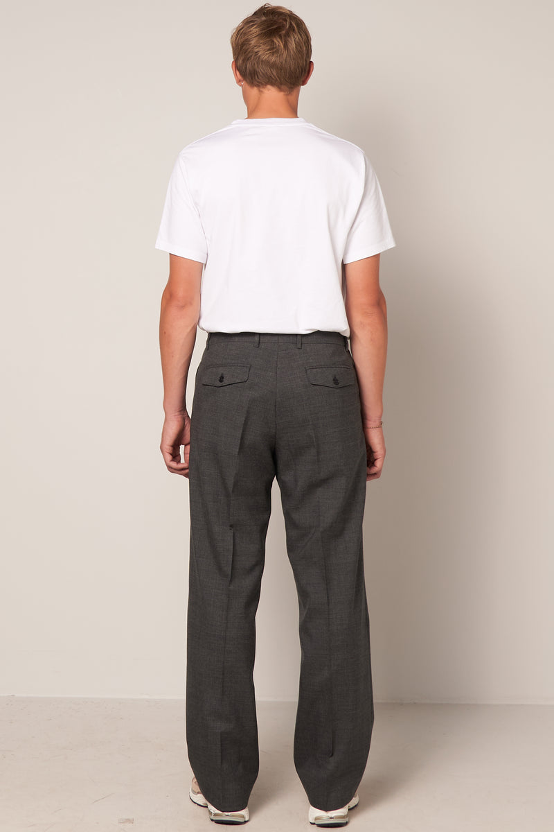 Wide Pleated Trouser Anthracite