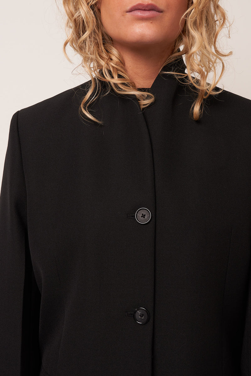 Overlay Suit Jacket Black