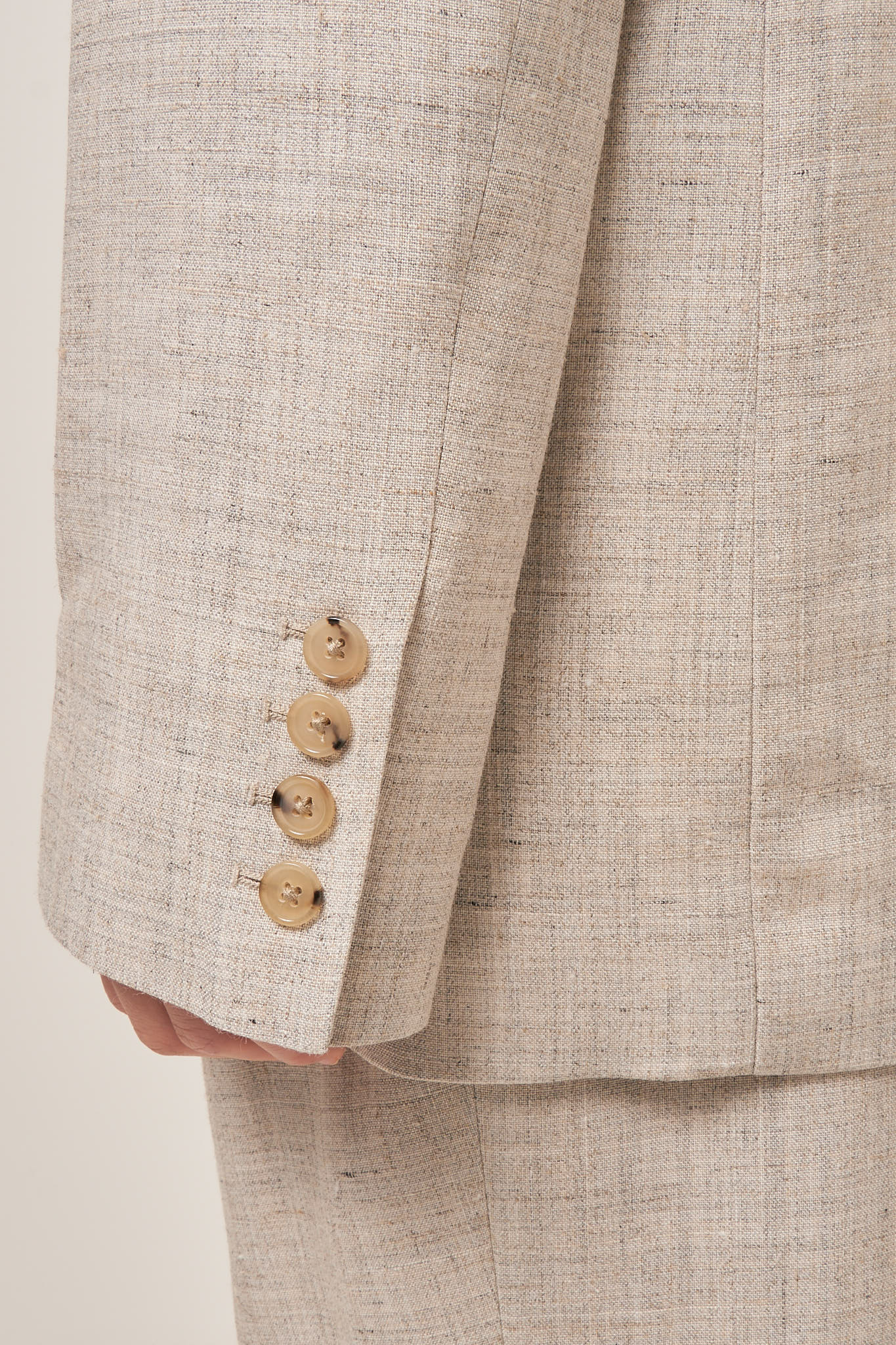 Tailored Suit Jacket Oat Melange