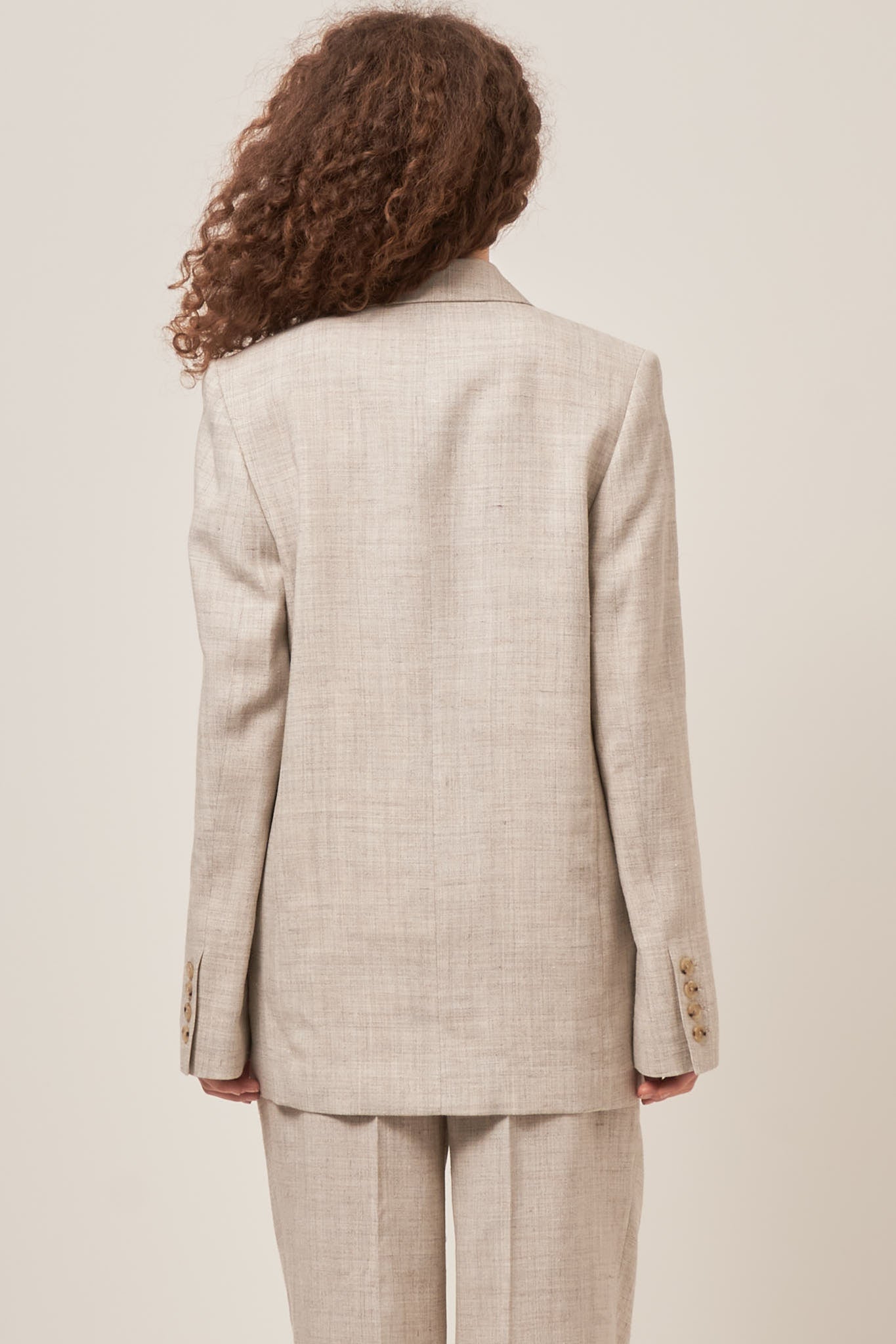 Tailored Suit Jacket Oat Melange