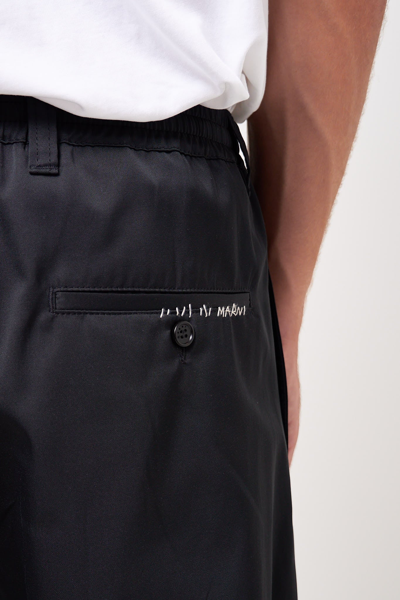 Technical Taffeta Trousers Black