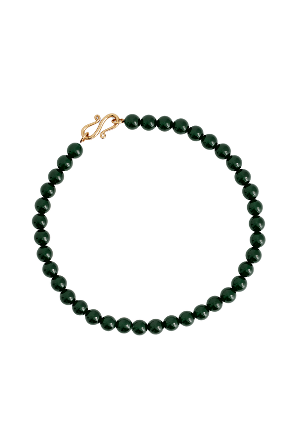 The Mary Necklace Green Agate
