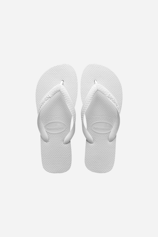 Top Flip Flops White