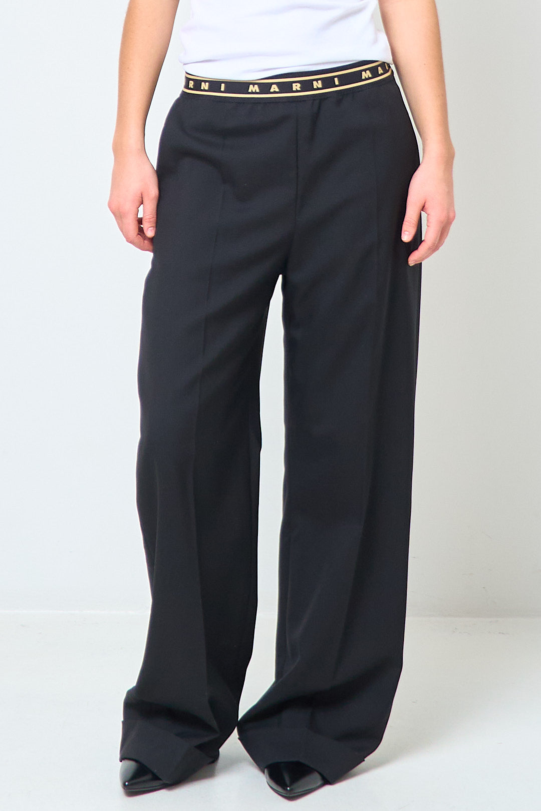 Tropical Wool Trousers Black