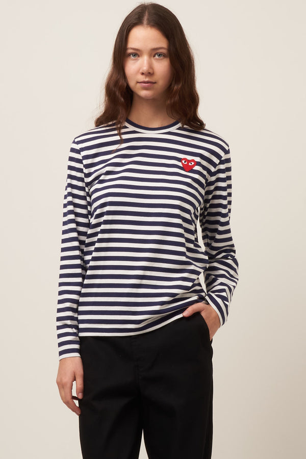 Striped LS T-shirt Navy