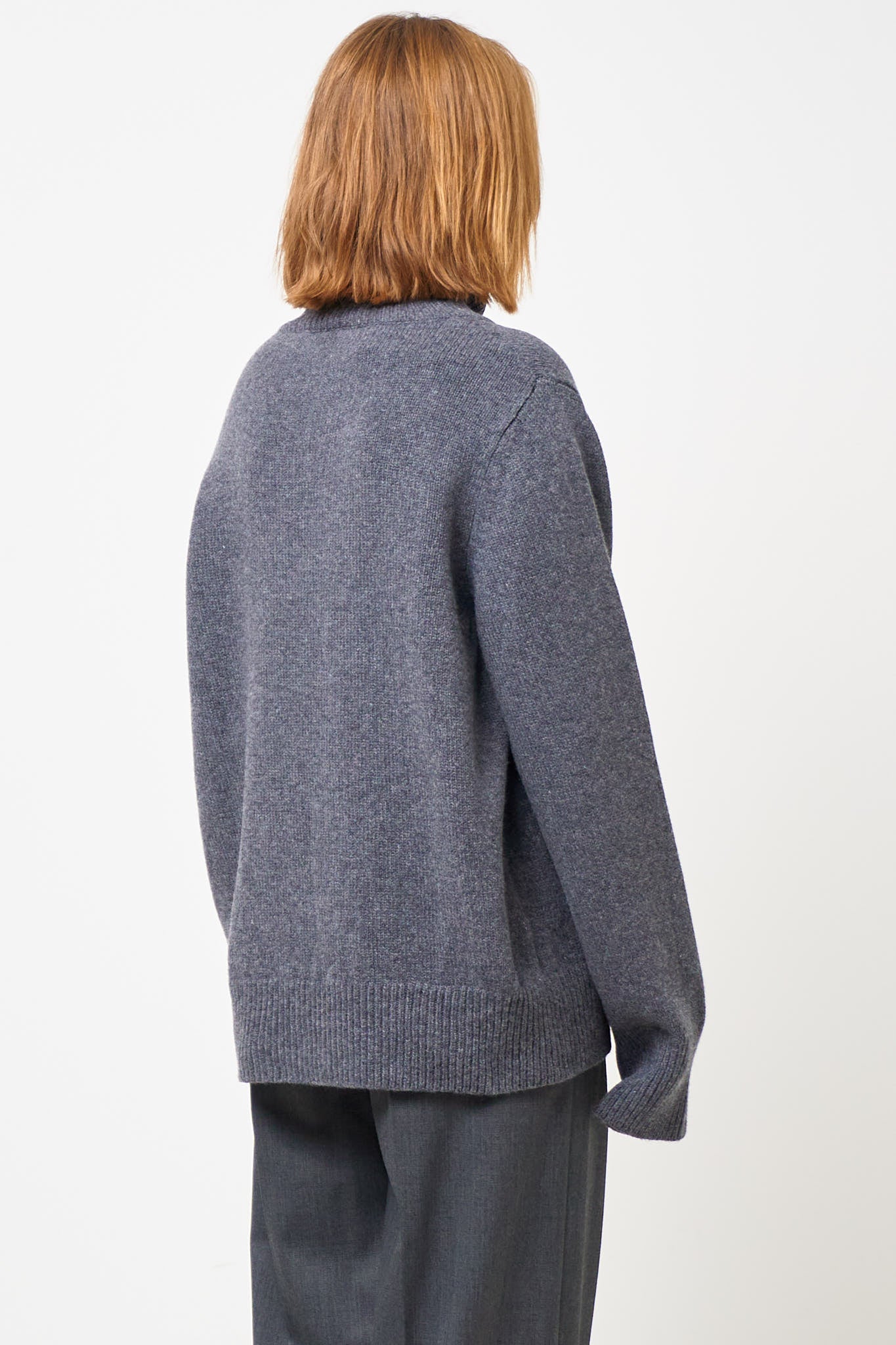 Visse Roll Neck Sweater Anthracite Grey