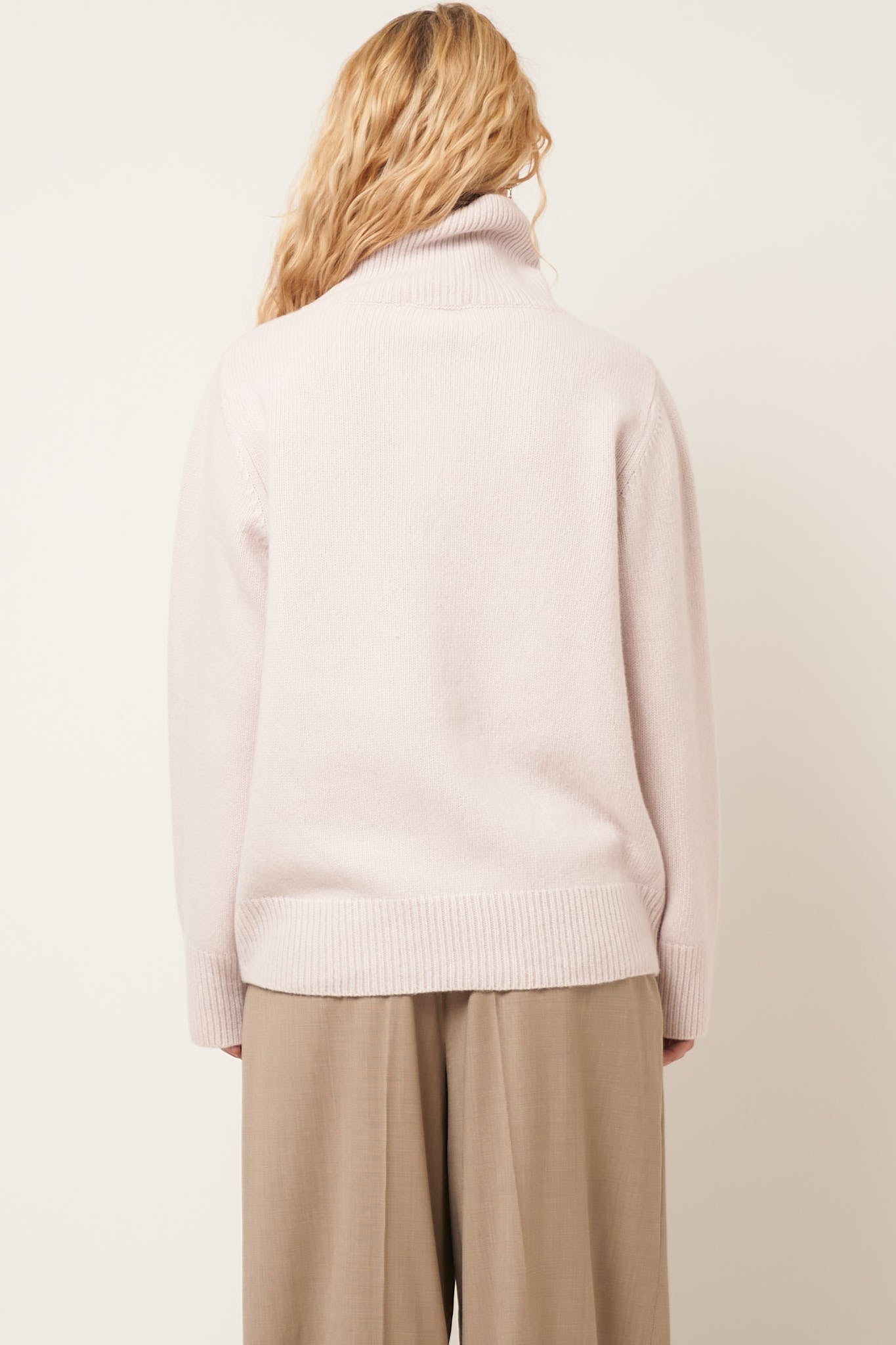 Visse Roll Neck Sweater Chalk