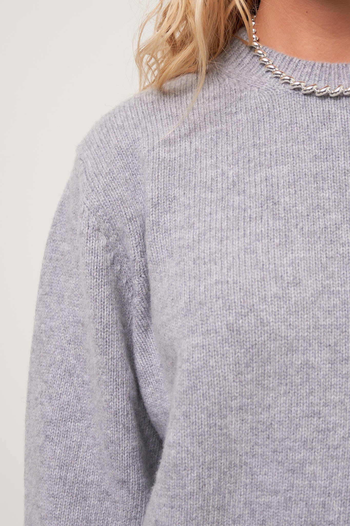 Certain Round Neck Sweater City Grey