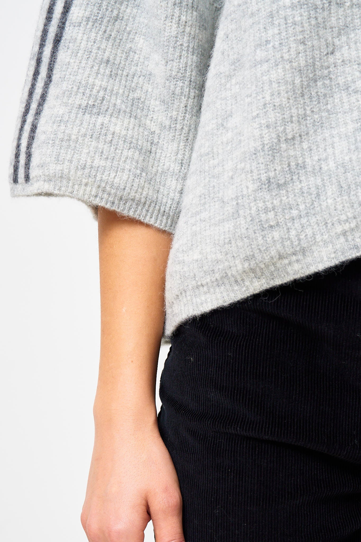 Vitow S/S Sweater Light Grey Melange