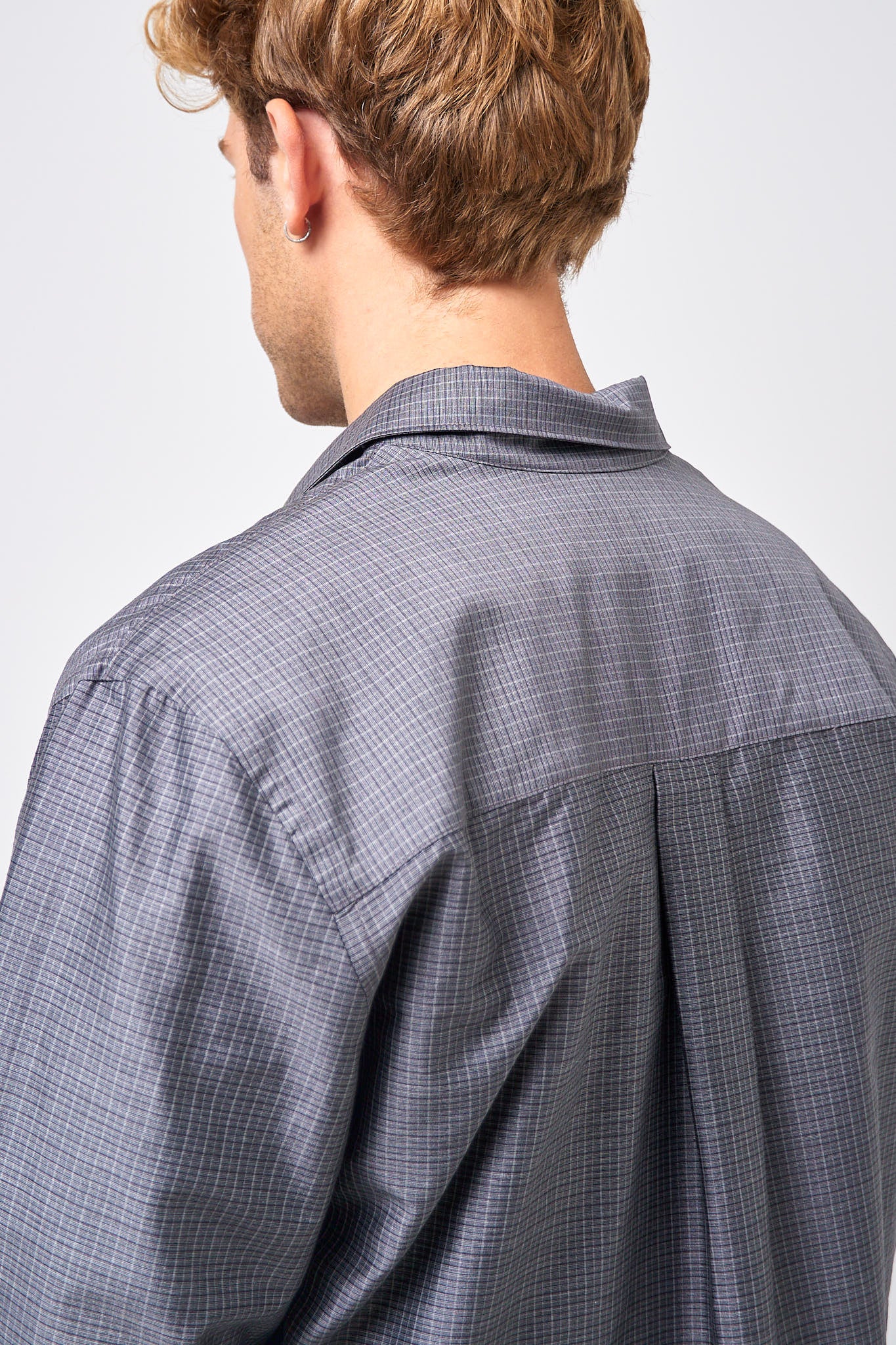 Volume Shirt Grid Charcoal