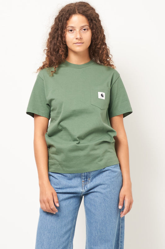 W' S/S Pocket T-Shirt Duck Green