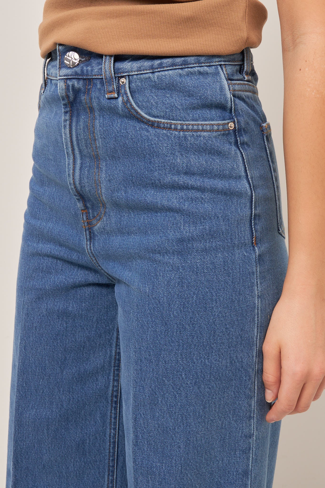 Wide Leg Denim Vibrant Blue