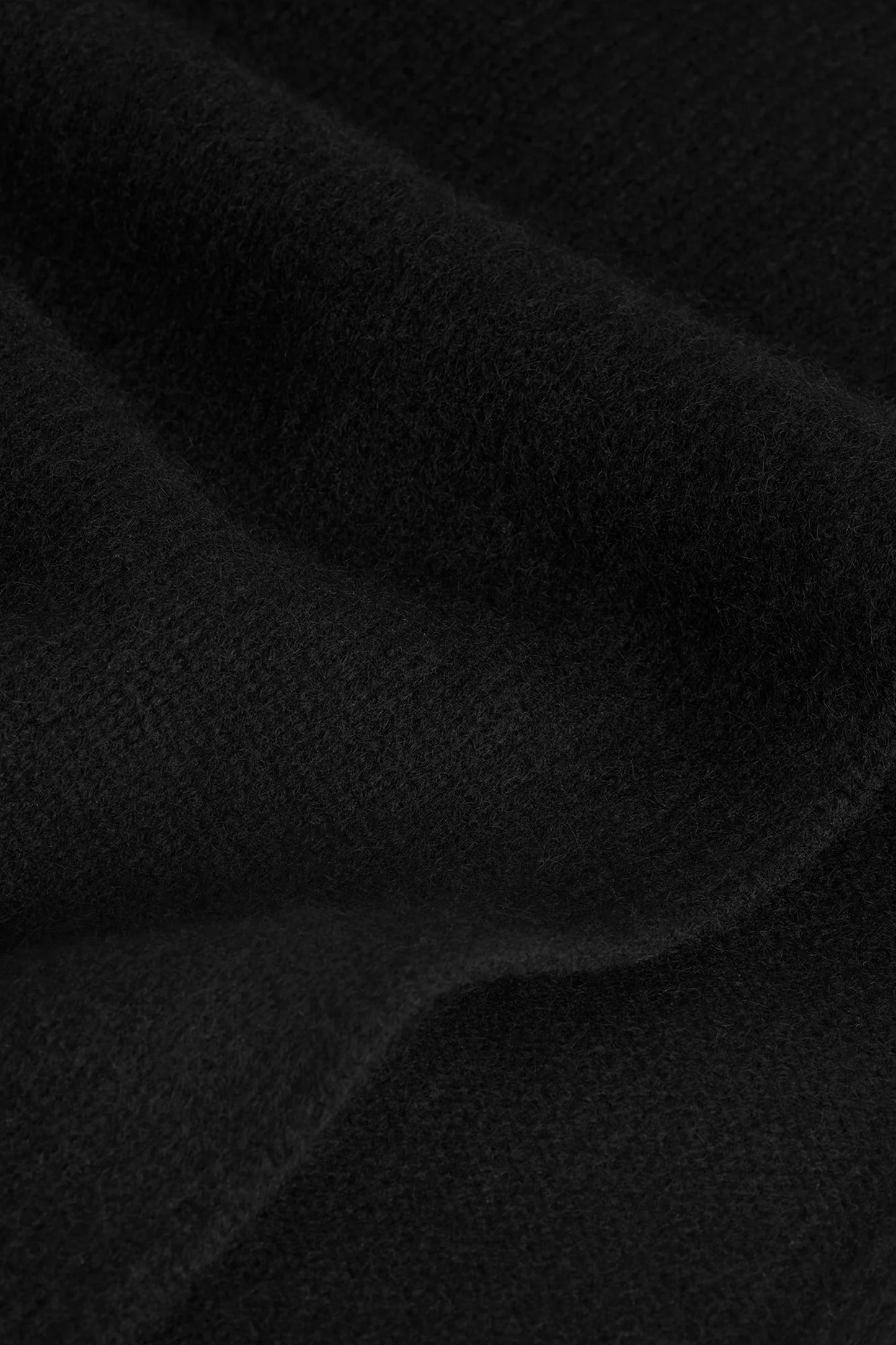 Wool Cashmere Hoodie Bib Black