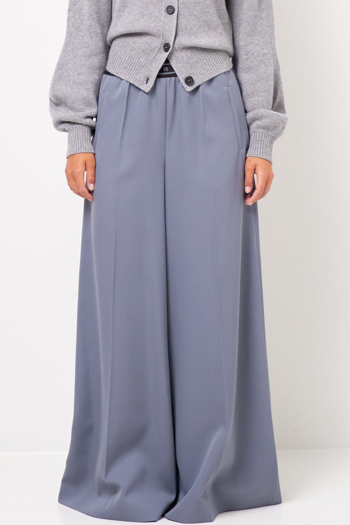 Wool Palazzo Trousers Truffle