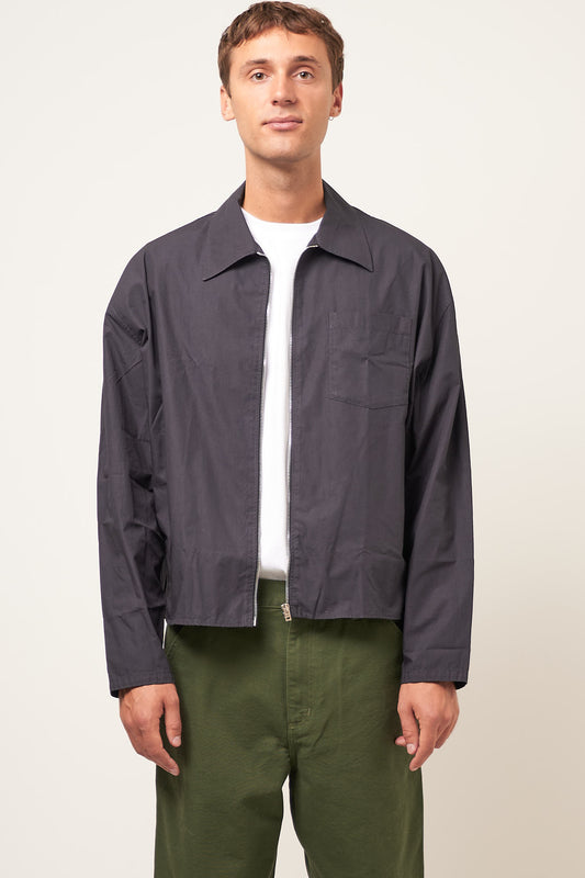 Zip Overshirt Charcoal Black