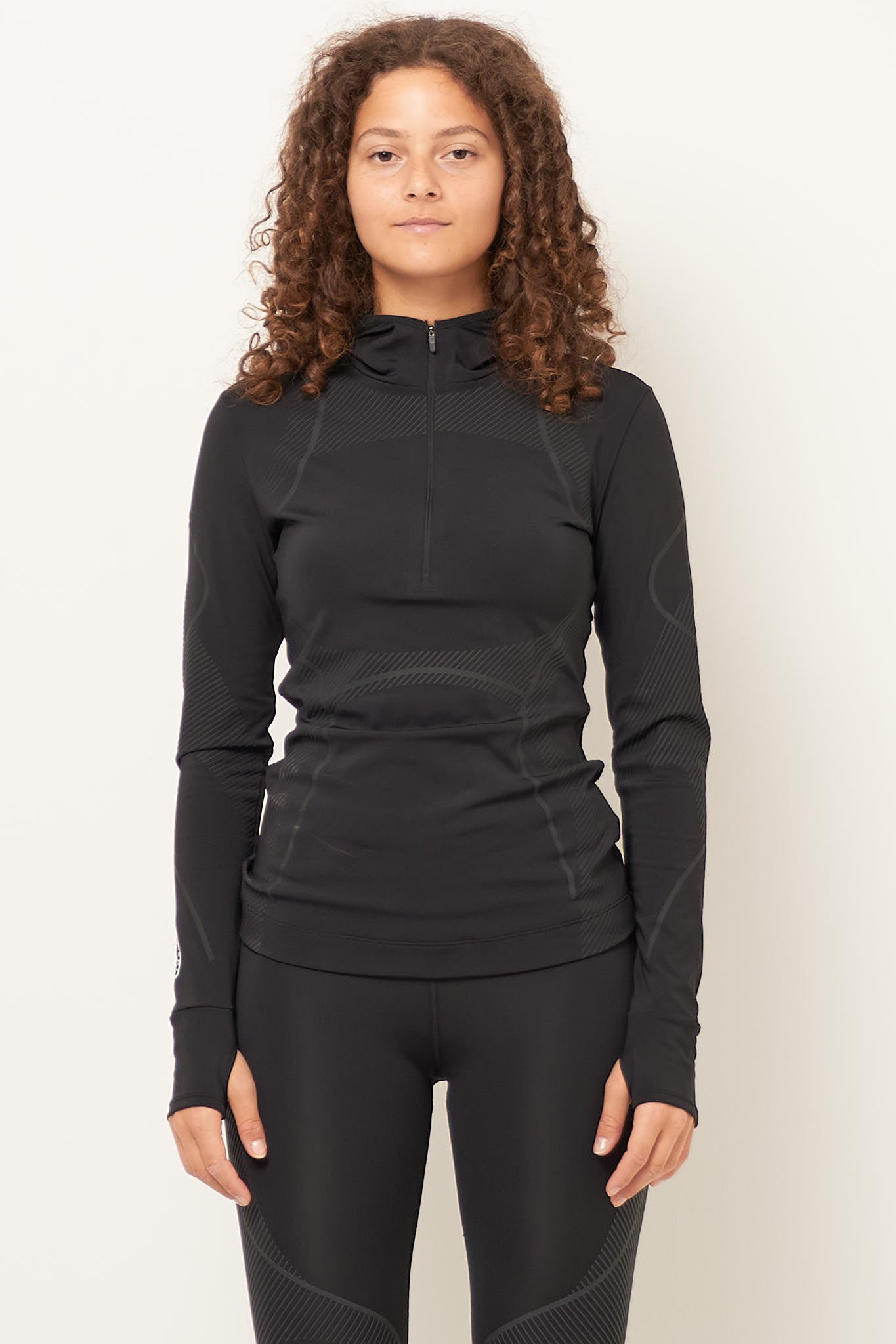 aSMC L/S Half Zip Running Shirt Black