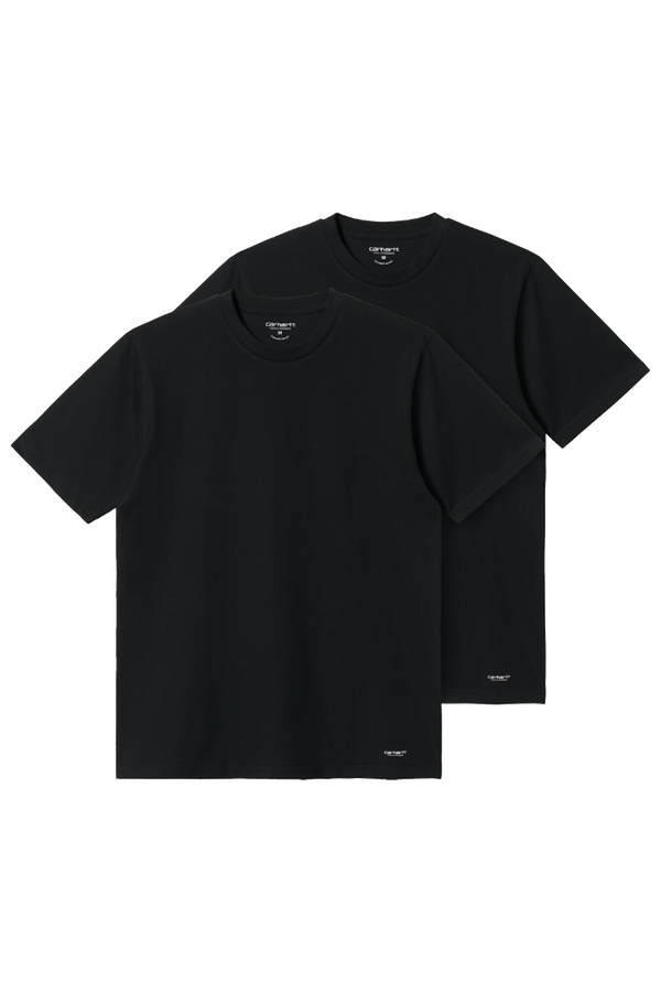 2 Pack Standard Crew Neck T-Shirt Black