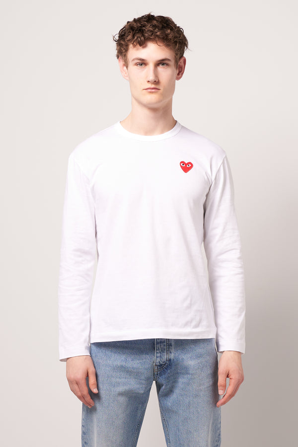 Red Heart LS T-shirt White