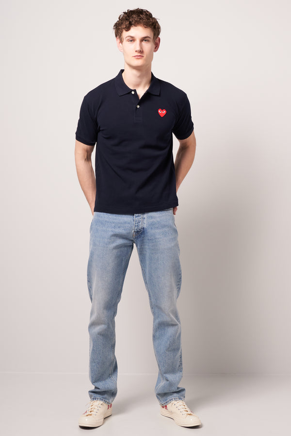 Red Heart Polo Shirt Navy