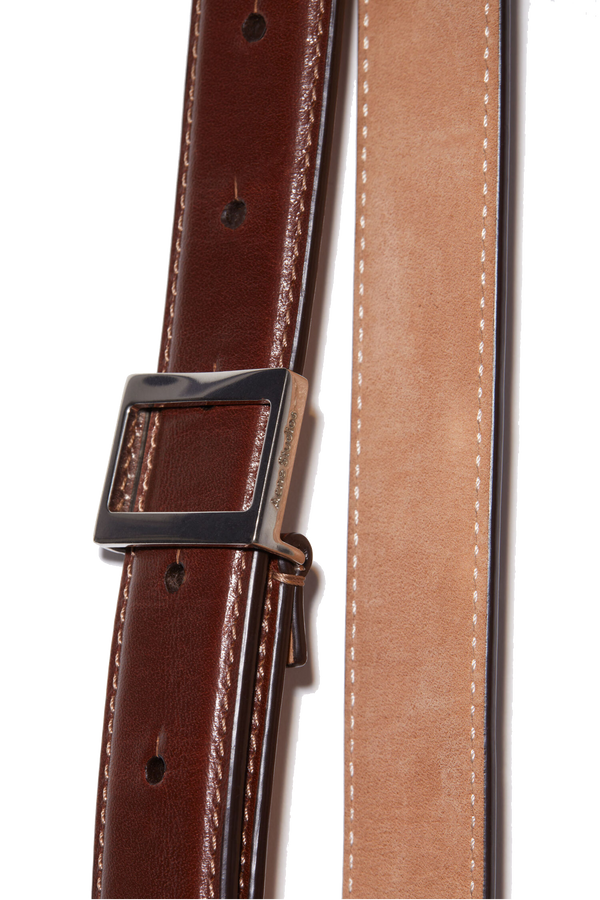 Leather Buckle Belt Brown