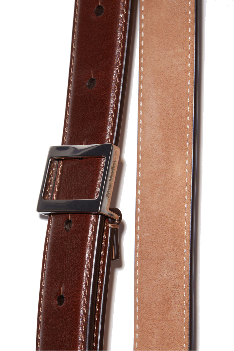 Leather Buckle Belt Brown